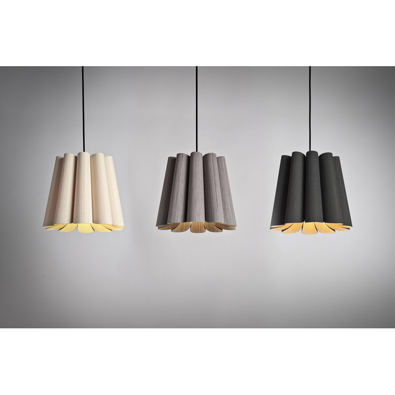 Luminaire suspendu tambour unique à 1 lumière Renata, Cendres