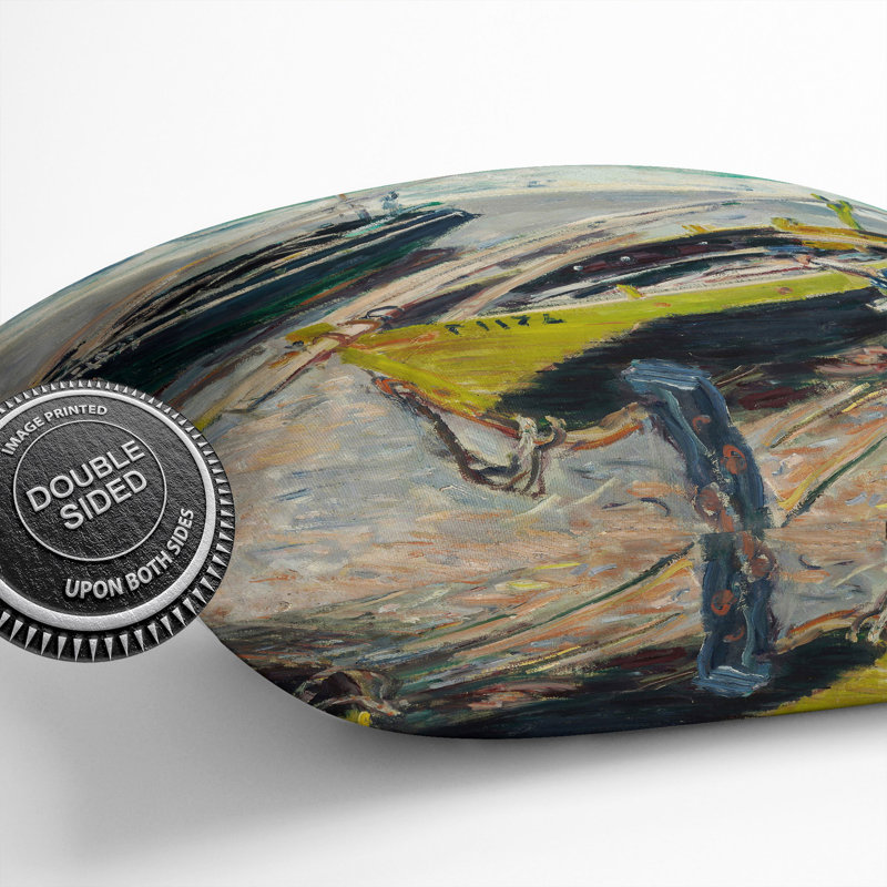 Three Fishing Boats Scatter Cushion with Filling, 40cm H x 40cm W x 15cm D
