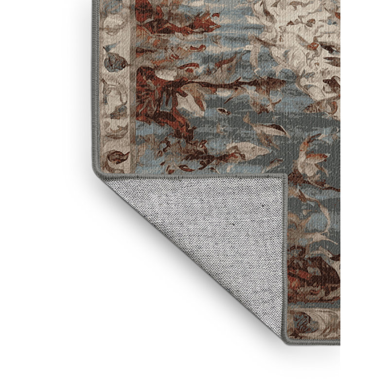 Tapis gris lavable à la machine, Rectangle 8 pi x 12 pi