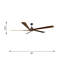 Visual Comfort Fan Aspen 84 Indoor Ceiling Fan with Threaded Downrod, Midnight Black blades and Handheld Remote-1079563400-1079563407