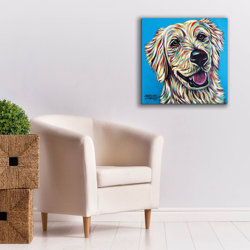 «Furry Dog Friend 1» par Carolee Vitaletti, H 26 po x l 26 po x P 1,5 po