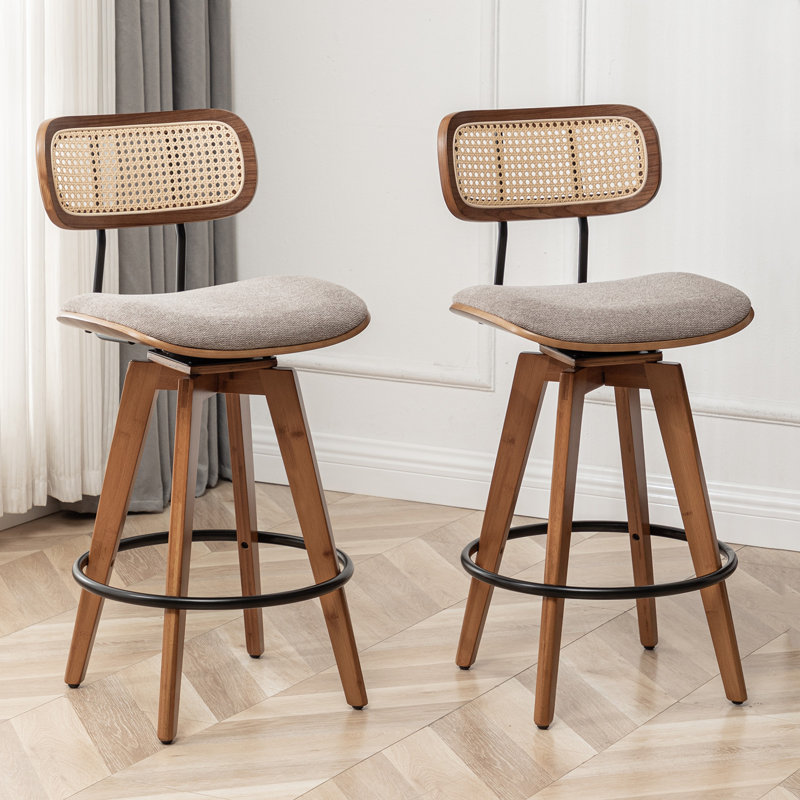Sirine 66.8cm Swivel Bar Stool, Brown