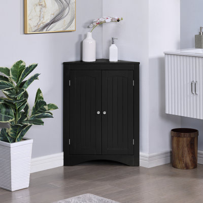 Bathroom Floor Corner Cabinet With Doors And Shelves