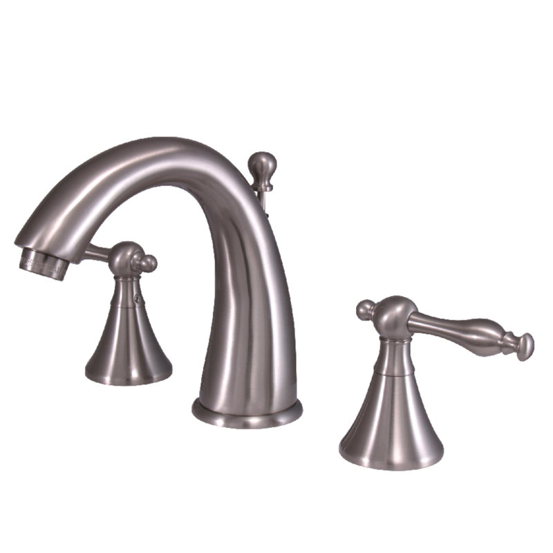 Robinet de salle de bain espacé Kingston, Nickel brossé