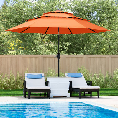 Miqdad Patio Umbrellas 3-Tier By Arlmont & Co.