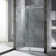44"- 48" W x 76" H Single Sliding Frameless Shower Door with 3/8"(10mm) Explosion-Proof Clear Tempered Glass, Stainless Steel Accessories