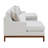 Ivory Chenille Sectional Sofa W/4 Pillows