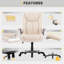 181kg Capacity  Ergonomic PU Leather Office Chair, Adjustable Lumbar Support & Flip-Up Arms-885265491