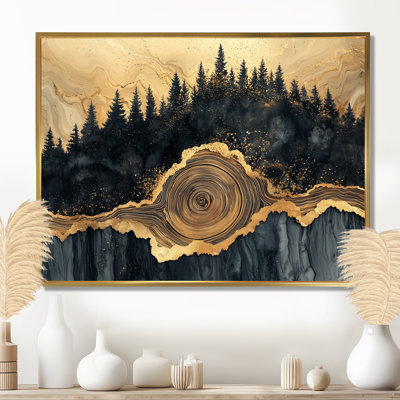 Forêt forêt de cristal onyx noir II - forêt, art mural
