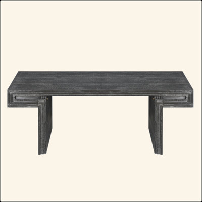 Table basse industrielle rétro - Texture bois récupéré, conception rectangulaire à deux niveaux avec finition rustique, assemblage facile pour le salon / bureau