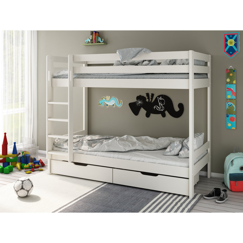 Abbottstown European Single (90 X 200 Cm) Bunk Bed with Storage Included