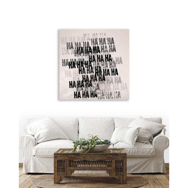 «Ha Ha Ha» par Yaffa G - reproduction imprimée, H 30 po x l 30 po, Toile tendue