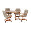 Ensemble de salle à manger extensible à roulettes double piédestal 5 pièces Aithley-91829174-91696299
