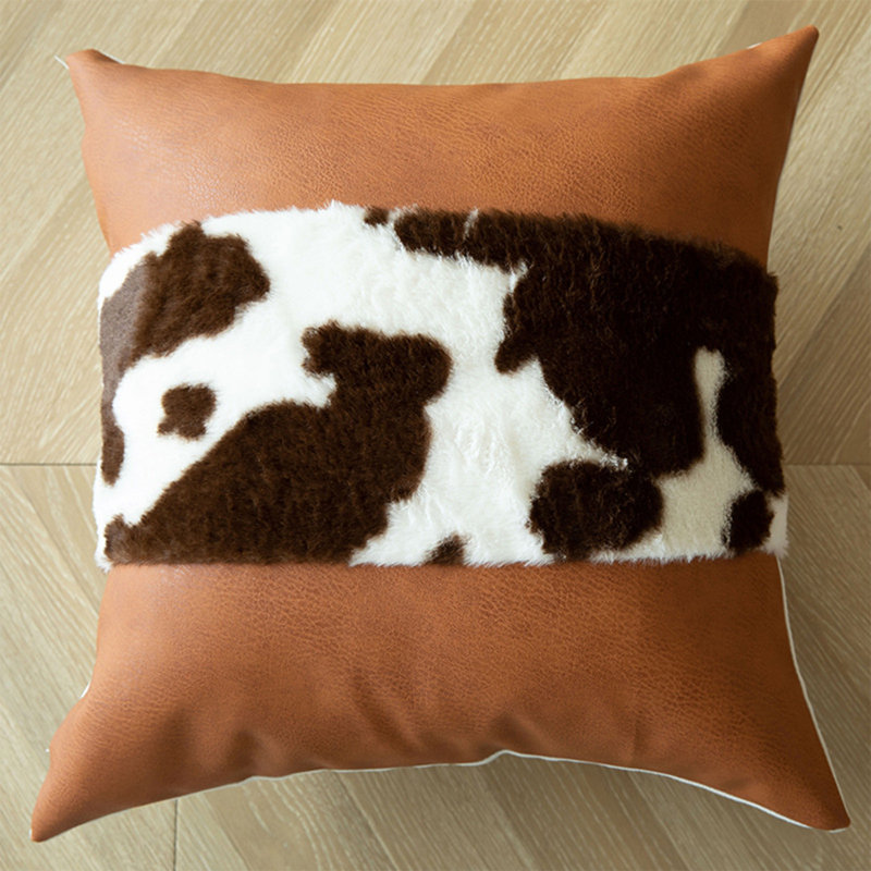 Cow Pattern Fashionable And Trendy Pillowcase For Car Pillows Sofa Cushions Living Room Pillowcases Home Gifts, A