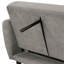 Le canapé de futon de couleur grise se transforme en lit capitonné en fer avec dossier à pattes de support de canapé 1pc