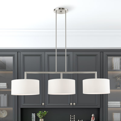 Luminaire suspendu pour îlot de cuisine 3 lumières Konur 