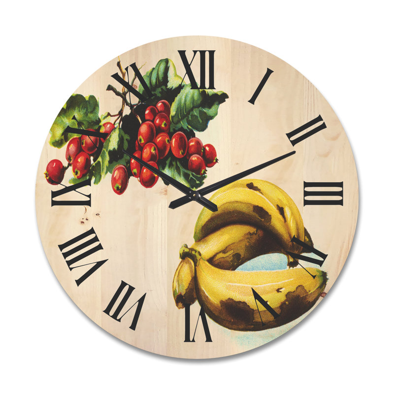 Horloge murale Banana and Berries, Très grand