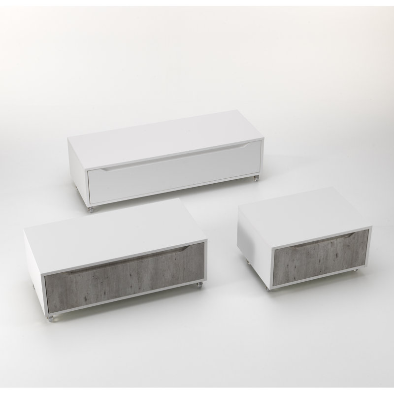 Yatts 120cm W 1 - Drawer Chest of Drawers, Cement