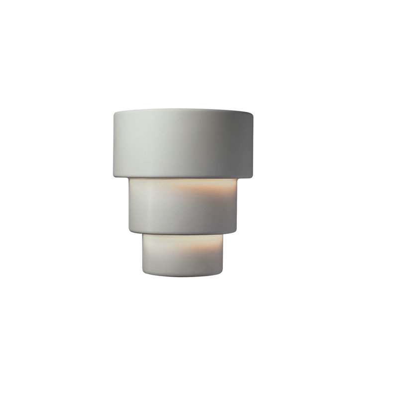 Alvera Ceramic Flush Mounted Sconce, Antique Silver, Incandescent (Not Included), 10.25" H x 10.75" W x 6.25" D