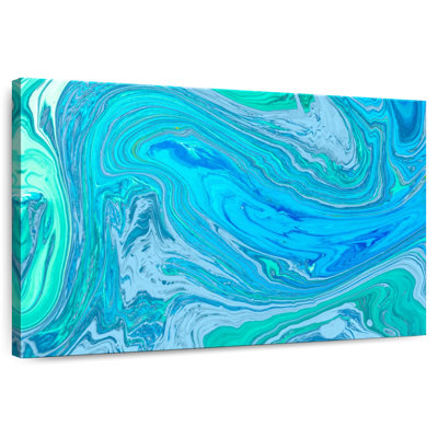 Vagues turquoise abstraites Avery
