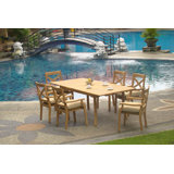 Nathanial Outdoor 9 - Piece Teak Dining Set