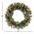 Frosted Berry Wreath with Clear Lights-1875699436