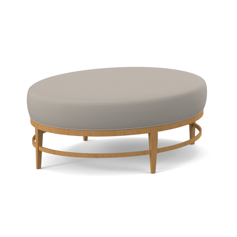 Elliptic Oval Ottoman, Amber, Venice Navy 100% Polyester