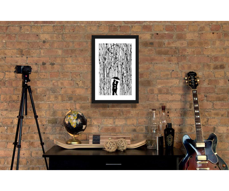 « film noir », impression, Papier encadré noir, H 32 po x l 24 po x P 1 po