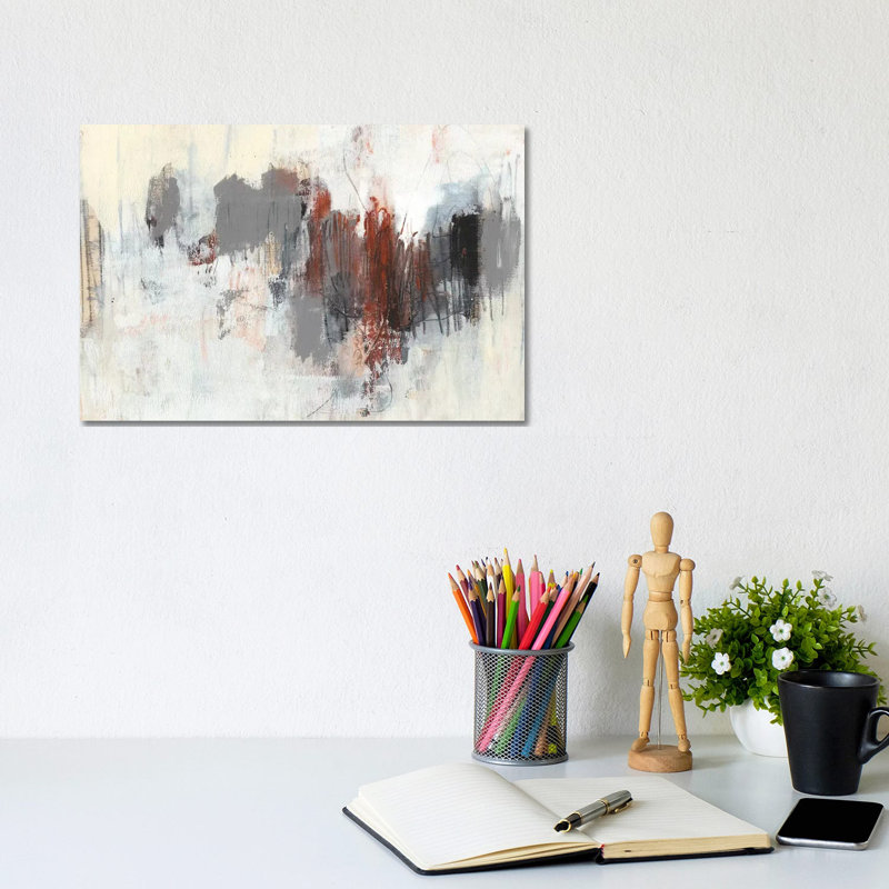 Neutrals And Rust I by Jennifer Goldberger - Wrapped Canvas Print, 20.32 cm H x 30.48 cm W