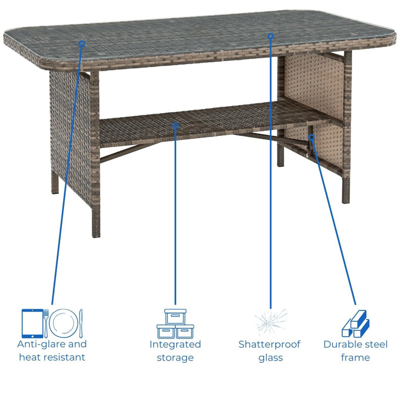 Richwood 4 - Person Garden Lounge Set with Cushions, Brown