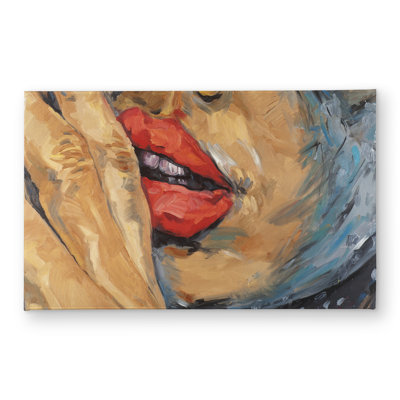 Shushing Lips Closeup Door Mat - Figurative Home Decor