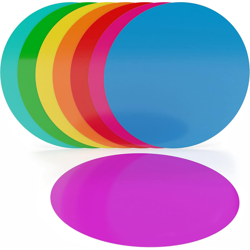 Scribbledo 8 Pack Dry Erase Dots 11 Inch Colourful Dry Erase Circles For Tables Whiteboard Wall Removable Vinyl For School Classroom Teachers Students