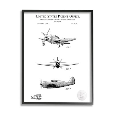" Intricate Airplane Diagram Patent " by Karl Hronek