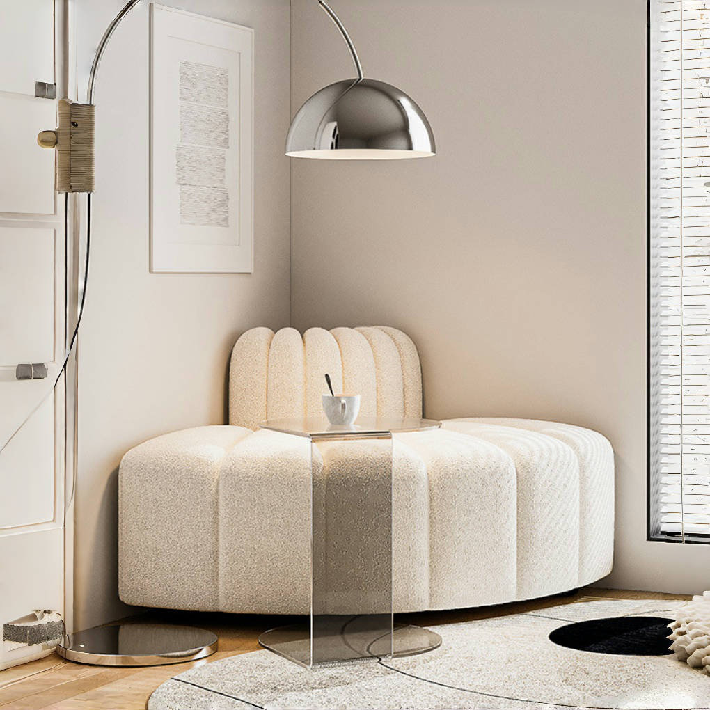 Everly Quinn Abdoulaye 57.09'' Curved Loveseat | Wayfair