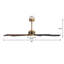Pales en bois de noyer noir et noyer de 60 pouces à 6 vitesses avec ventilateur de plafond à DEL intégré, noir et or-510748037-510748038