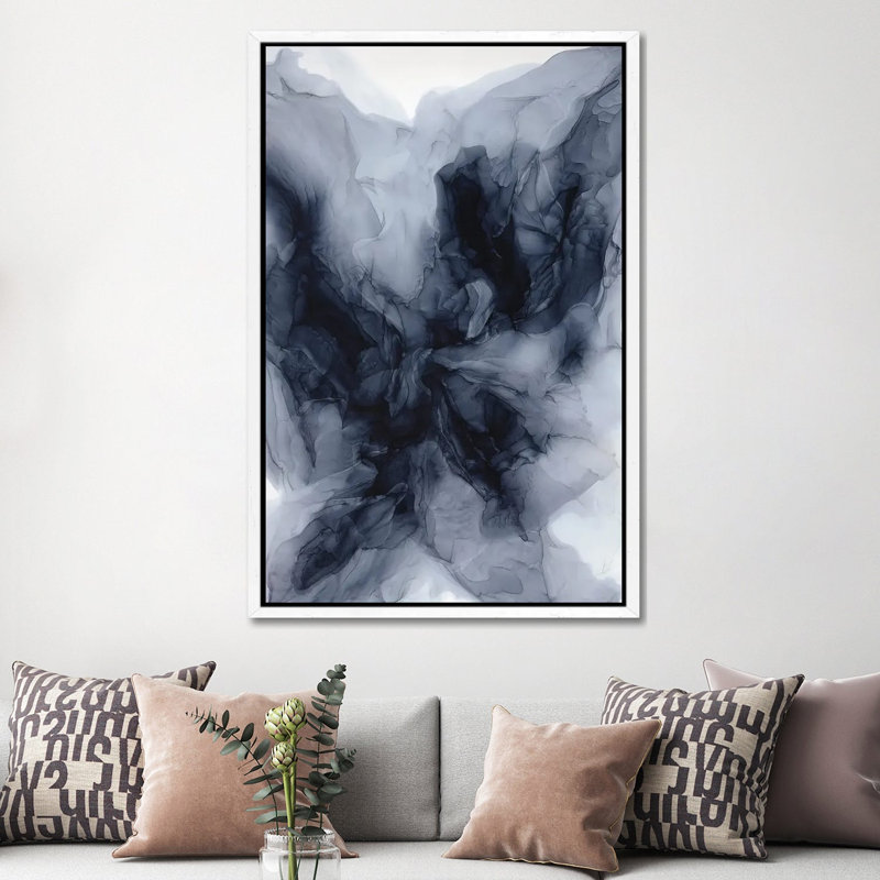 Chaos Wings by Elizabeth Karlson - Print on Canvas, 152.5 cm H x 101.5 cm W, White Framed