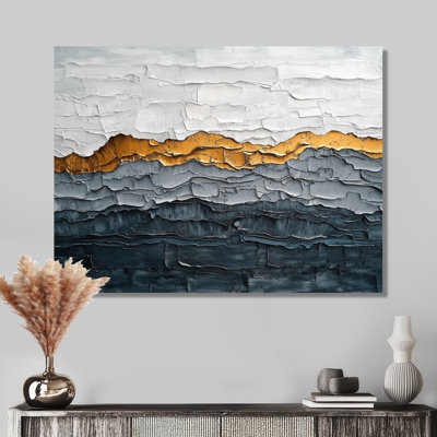 «Cubic Fragment Marble Balance Horizons II», art mural abstrait minimaliste