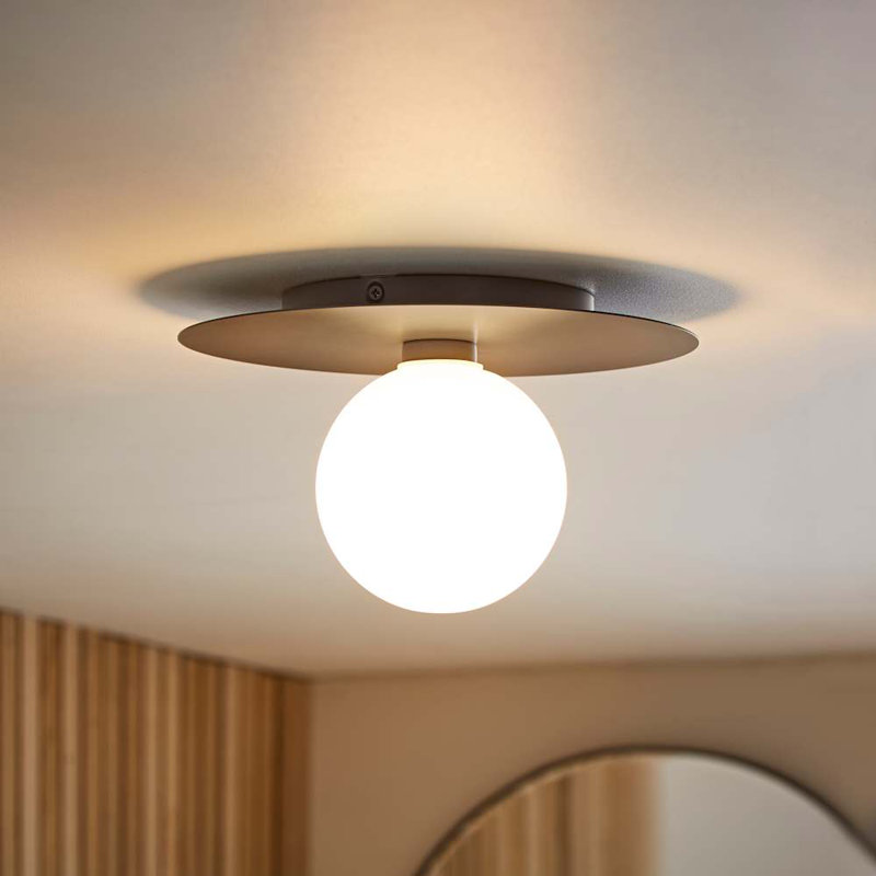 Demetro Glass Flush Mount, Navy