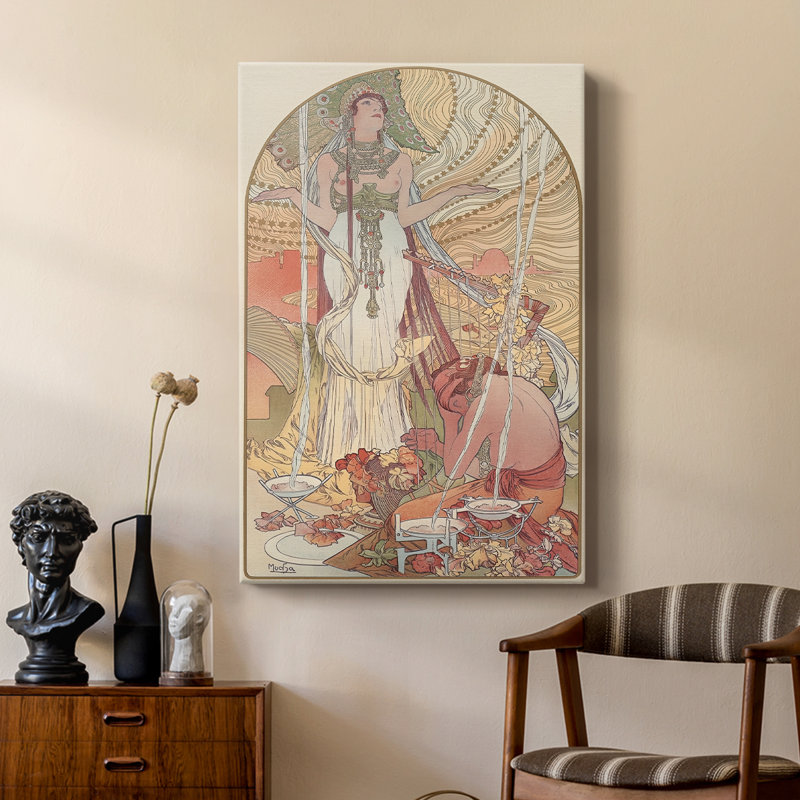 Incantation (Salammbô) - Toile tendue avec châssis par Alphonse Mucha, 24 po x 36 po