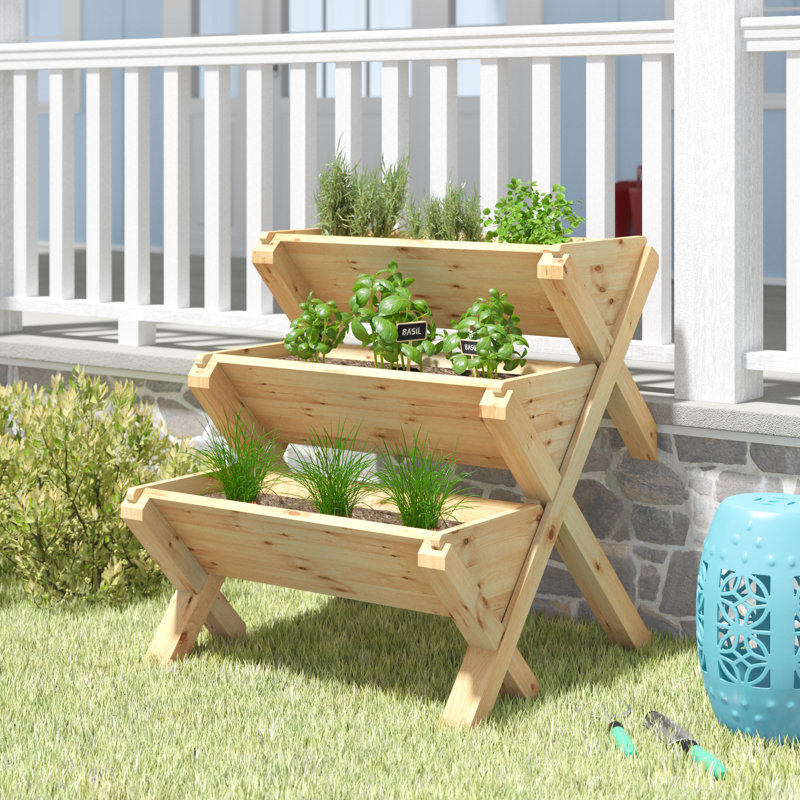 Jardin vertical en bois 3 pi x 3 pi Konkol