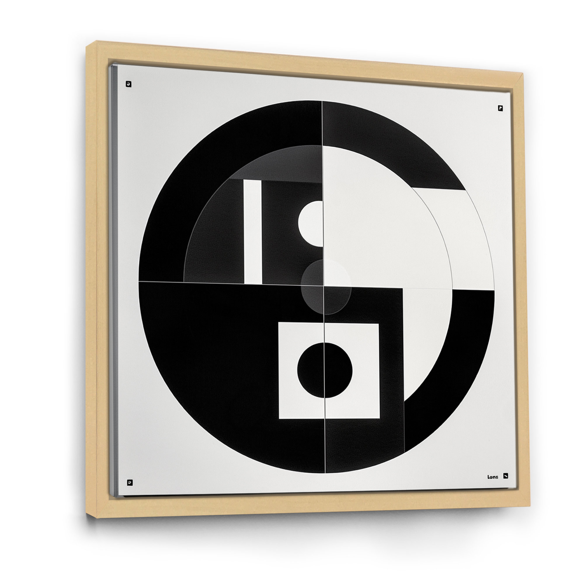 Ebern Designs Bauhaus Black And White Circular Minimalism I - Modern ...