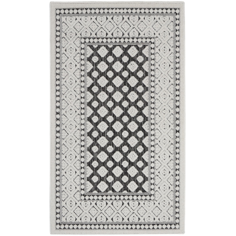Ady Geometric Indoor / Outdoor Rug, Rectangle 2'2" x 3'9"
