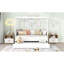 Lit de jour à baldaquin simple avec lit gigogne simple-238783749