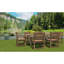 Chaise de patio avec ensemble de 2 accoudoirs, imitation grain de bois texturé-1334526869