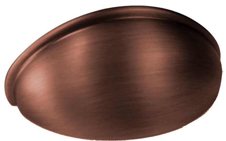Poignée coquille 2-1 / 2 "cuivre antique rouge