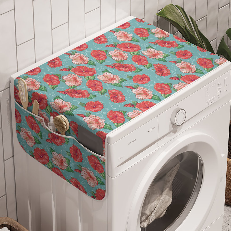 Machine à laver East Urban Home Hibiscus, paquet de 2, 47 po x 18,5 po