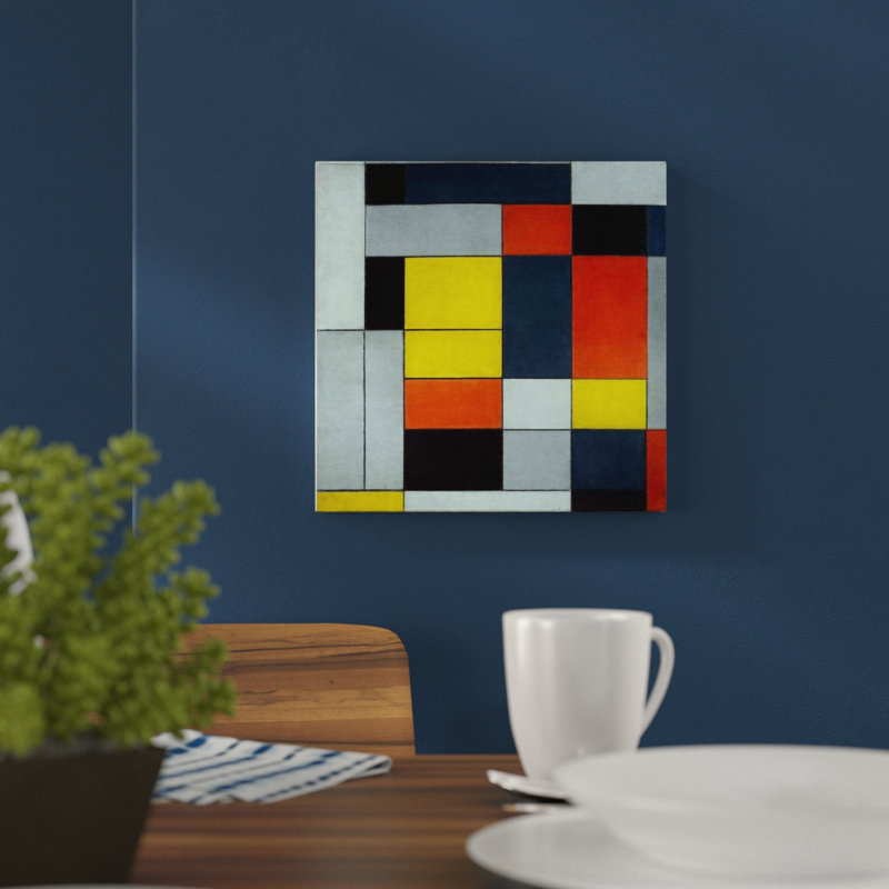 Piet Mondrian - Wrapped Canvas Painting, 100cm H x 100cm W x 1.8cm D