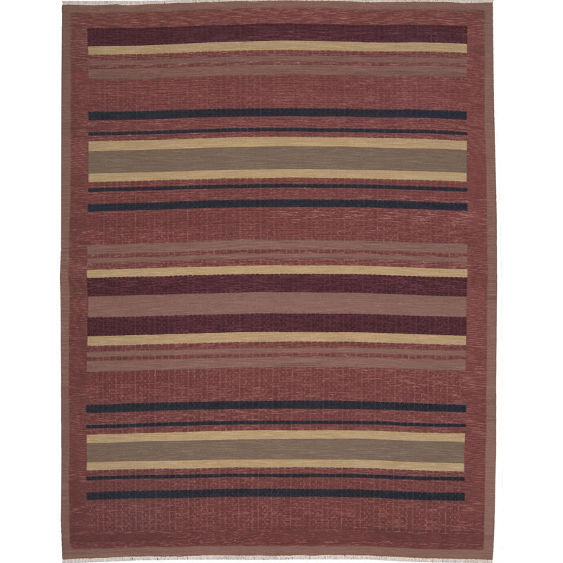 Sherrelwood Wool Striped Indoor Rug, Rectangle 8'10" x 11'10"
