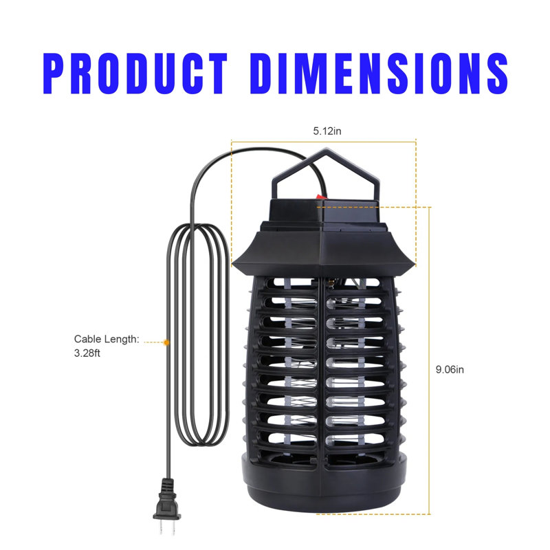 Electric Bug Zapper Uv Mosquito Killer Lamp – Insect Fly Trap With Pest Control Light