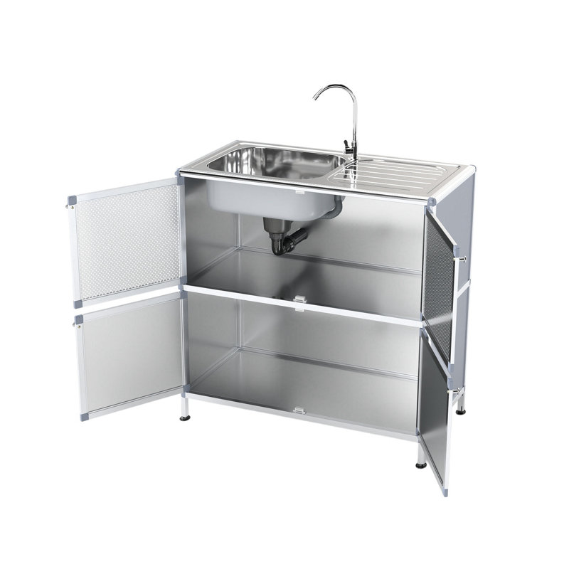 Évier utilitaire avec armoire, Argent